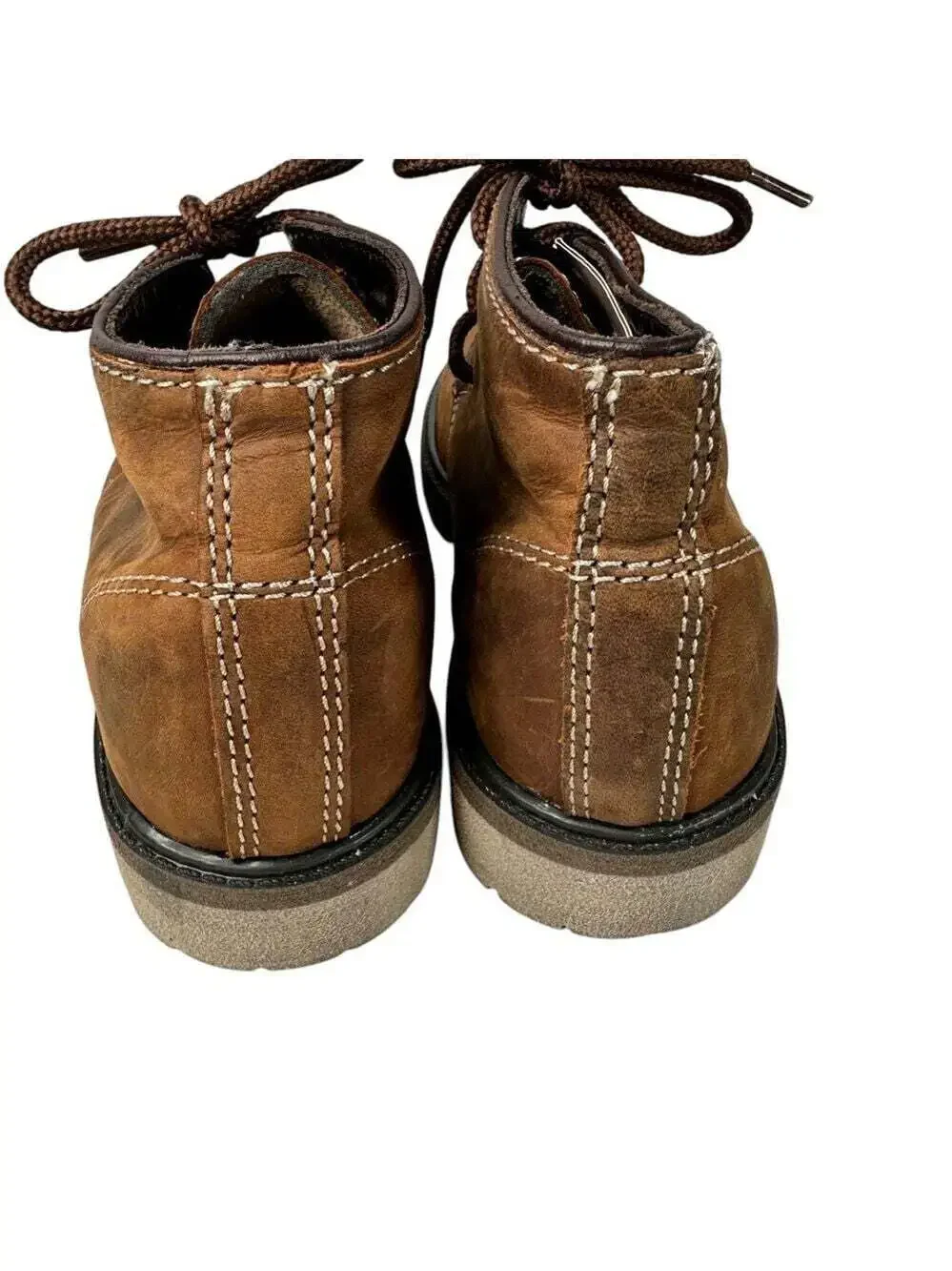 NWT Old West Boots Big Kids Size 4.5D Brown Leather Rough Outdoors Rugged